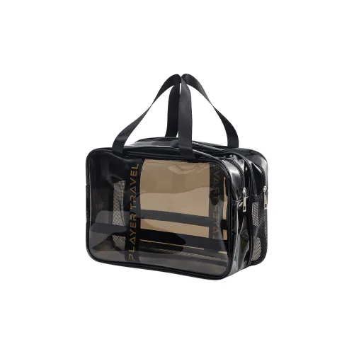 Boniu ПВХ Поливинилхлорид Путешествие Хранение Сумка Унисекс Глубокий Черный