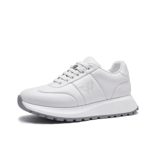 Bonnie Vicky Аbrasion Resistant Высота Увеличивающий Низкий Топ Casual Мужской Белый