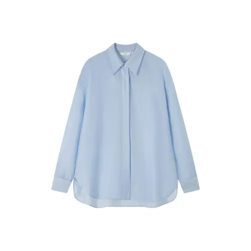 IHIMI Светло-синие Женские Рубашки
