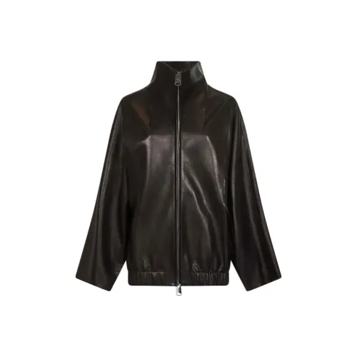 KHAITE Кожа Куртка Женская Черная