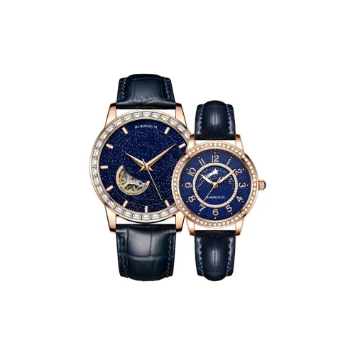 ROERDUM Infinite Universe Collection Автоматический Механический Механизм Коровья Кожа Ремешок Часы Мужские Часы Синий Циферблат