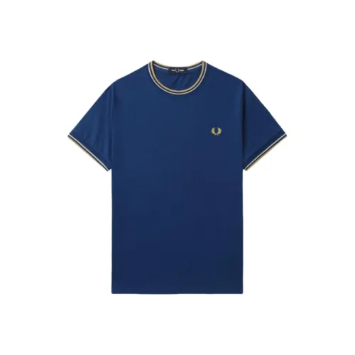 FRED PERRY Uranium Синий Мужская T-Рубашка