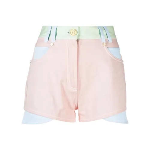 BALMAIN SS22 Джинсовые шорты Женские Розовые