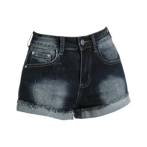 BRN MX 3129 Темно-синий Женские джинсовые шорты