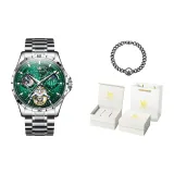 [Коробка Limited Edition] Браслет из нержавеющей стали с зеленым циферблатом