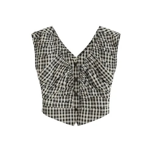 FANSILANEN Черно-белая клетка Женские Рубашки