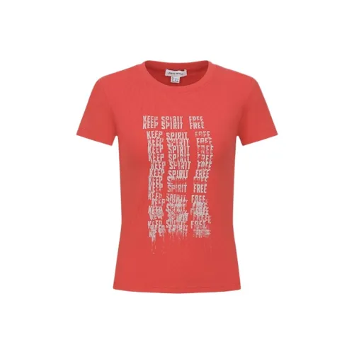 URBAN REVIVO Женские футболки кирпично-красного цвета