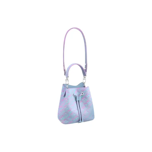 LOUIS VUITTON NÉONOÉ Тисненая коровья кожа Сумка через плечо Сумка через плечо Мини Женская Синяя