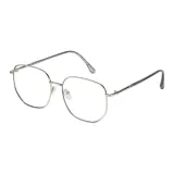 Ярко-серебристая оправа с белыми линзами I18