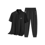 Комплект одежды (Черная рубашка с коротким рукавом + черные штаны)