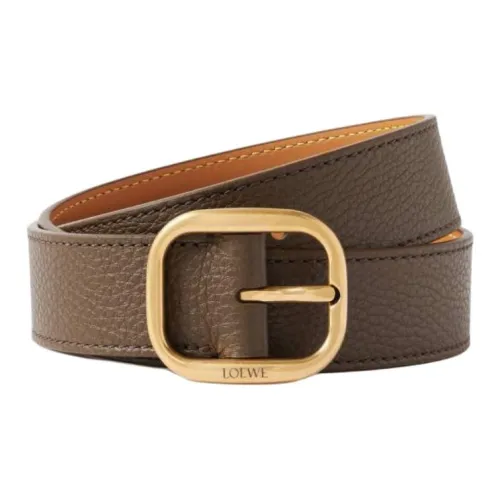 LOEWE Кожаные ремни Женские Коричневый