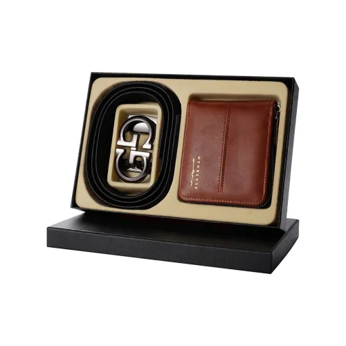 ROSEDAWN Кошелек из крупнозернистой текстуры коровьей кожи мужской кошелек коричневого черного цвета