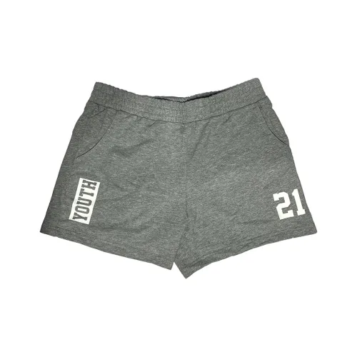 Эрке Темно-сланцево-серые Женские Повседневные Шорты