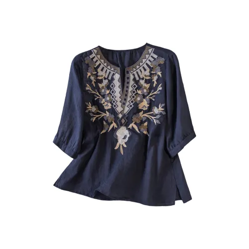 Cypress House Темно-синие Женские Рубашки