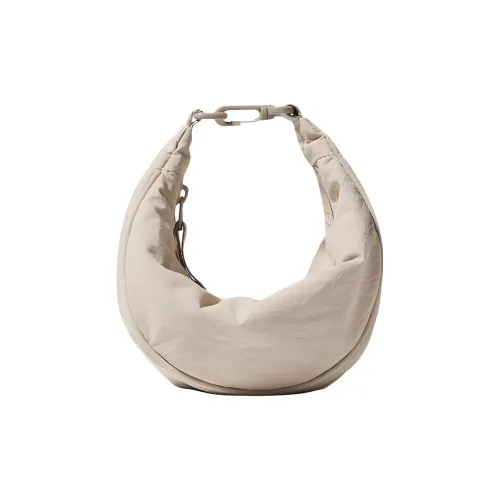 UNIQLO Нейлон Одно Плечо Сумка Экстра Мини Женская Бежевая