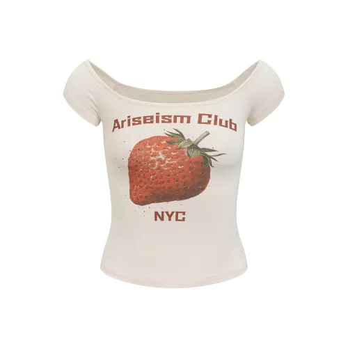 Ariseism Бежево-желтые Женские Футболки