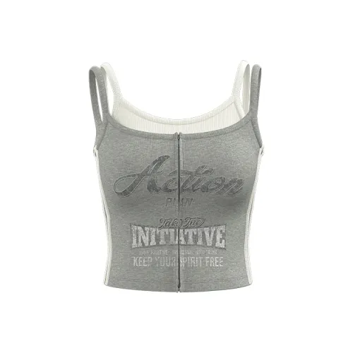 URBAN REVIVO Светло-серые Женские Майки