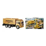 [Большой размер Контейнер Грузовик]+Запусковая дорожка+6 Сплавных автомобилей+Пакет дорожных ограждений+Короткая дорожка