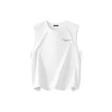 [100% cotton] Белый (Фиолетовый Graffiti Логотип на груди)