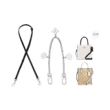 [Двухкомпонентный комплект] Через плечо, серебряная застежка, 90-120 см + декоративная цепочка с камелией