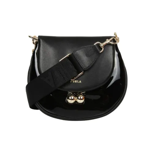 Furla Кожа Плечевая сумка Стандартная Женская Черная
