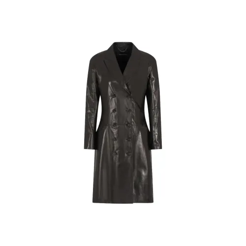 EMPORIO ARMANI Кожа Куртка Женская Черная