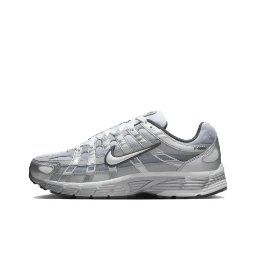 Nike P 6000 Аbrasion Resistant Низкие Беговые Кроссовки Мужские Серебристо-Серые