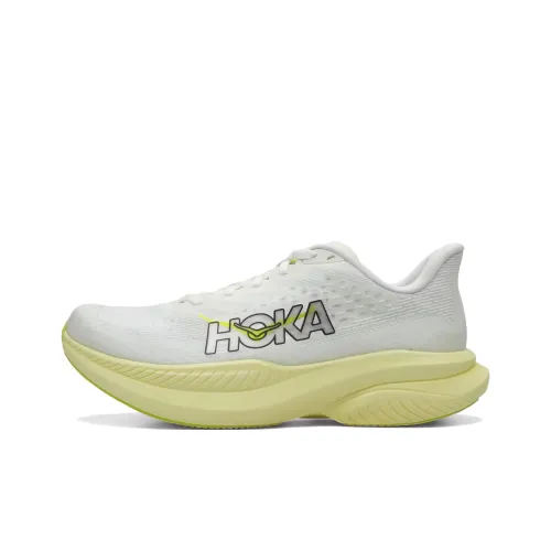 HOKA ONE ONE MACH 6 Устойчивые к истиранию Низкие Беговые кроссовки Женские Белые