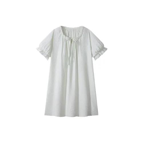 QIAOYUN Изумрудно-зеленая Женская ночная сорочка