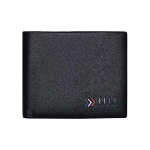 ELLE HOMME Коровья кожа Модный Студенческий Повседневный Универсальный Держатель для карт кошелек Стандартный Мужской Черный
