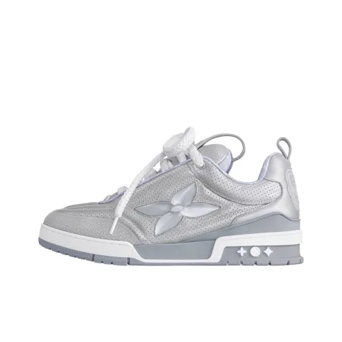 LOUIS VUITTON Skate Low Топ Скейтборд Кроссовки Мужские Серебряные