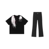 Черный топ + Черные брюки