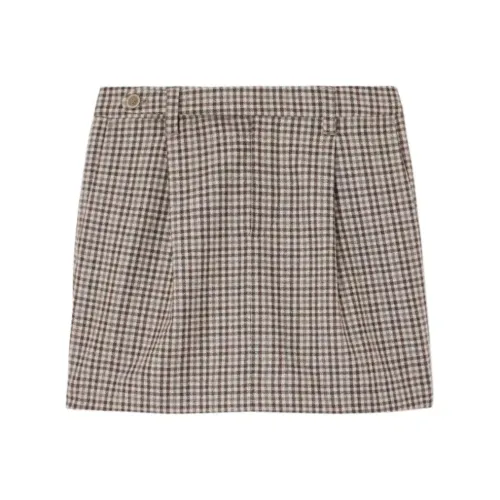 Brunello Cucinelli Светло-коричневый Женские Повседневные Короткие Юбки