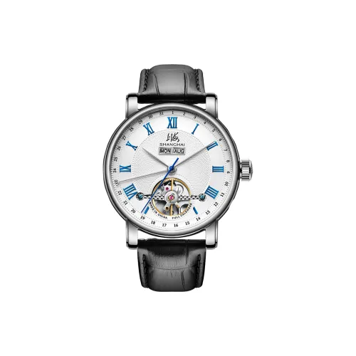 Шанхай Автоматический Механический Механизм Мужские Часы National Watch 40,5 мм Белый