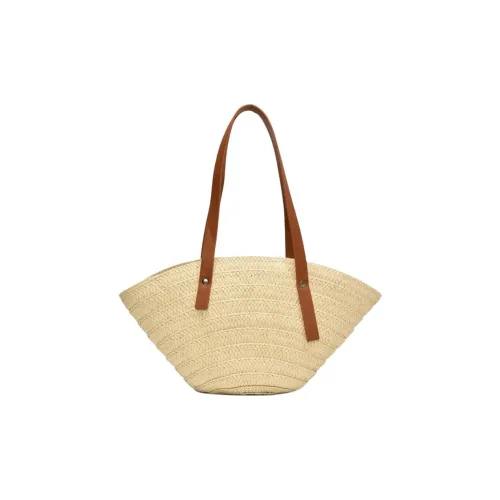 Boniu Плетеная соломенная сумка через плечо Стандартная Женская Экрю Хаки
