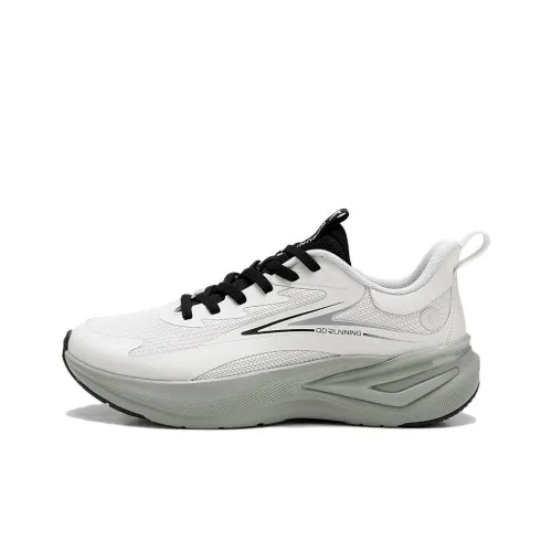 QIAODAN Амортизация Дышащий Устойчивый к истиранию Низкий Топ Повседневный Городской Коммутирование Беговые кроссовки Мужской Белый Зеленый