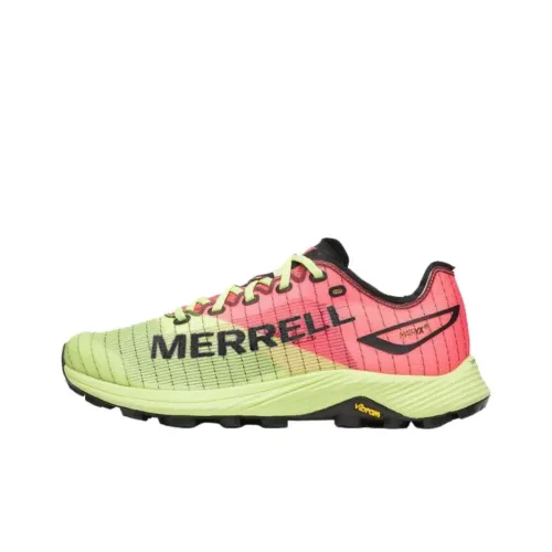 MERRELL MTL Long Sky 2 Дышащий и Легкий Низкий Топ Беговые кроссовки Женские Зеленый Красный