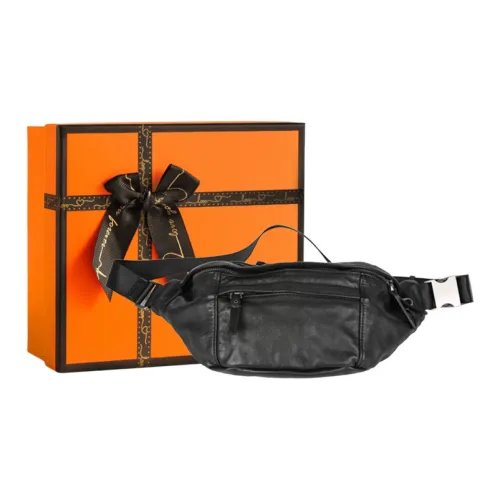 OUBOTE Сумка через плечо из коровьей кожи стандартная мужская черная