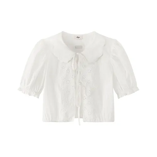 CHUU Белые Женские Шифоновые Рубашки