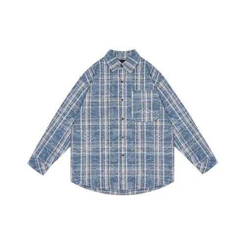 NANSHI Синие Унисекс Рубашки