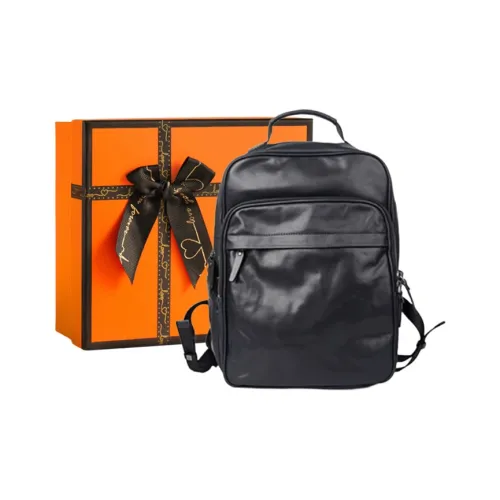 OUBOTE Рюкзак из коровьей кожи мужской темно-синий черный