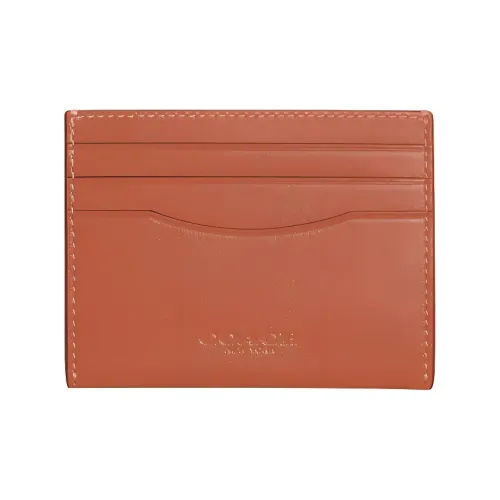 COACH Slim Wallet Утонченный Телячья кожа Сумка для документов Картхолдер Мини Женские Sunset Красный