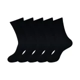 [5 пар/Толстая нить носков, экипаж] Черный 5