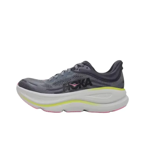HOKA ONE ONE Bondi 9 Устойчивые к истиранию Низкие Кроссовки для бега Повседневные Женские Серые