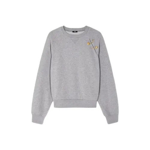 VERSACE Safety Pin Толстовка Женская Серого цвета