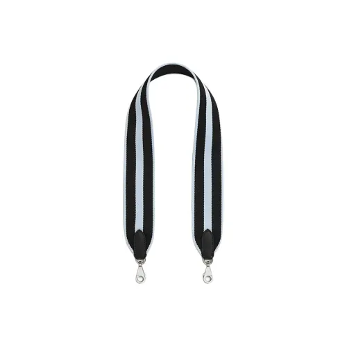 HERMES Wooly Canvas Swift Телячья кожа Сумка Ремень Женские Туманный Синий Черный