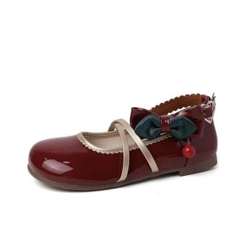 CHERRY&KALIKA Туфли Мэри Джейн Бургундский Женские