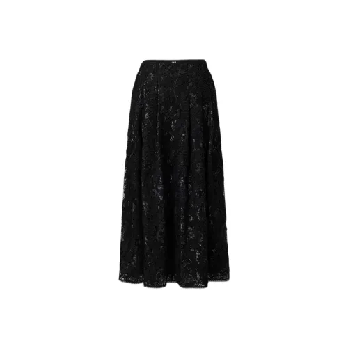 KARL LAGERFELD SS25 Повседневный Длинный Юбка Женские Черный