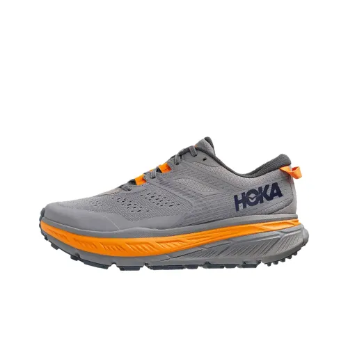 HOKA ONE ONE Stinson ATR 6 Противоскользящие устойчивые к истиранию амортизирующие низкий топ беговые кроссовки унисекс лесной серый