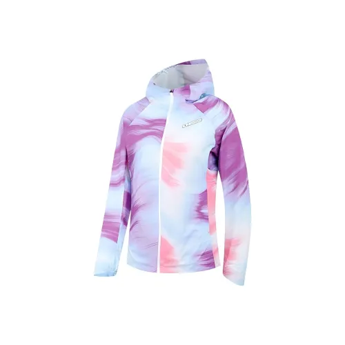 QIAODAN Мелкие блестки Розовый принт Женские тренч